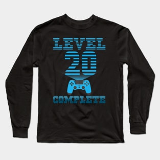 20th Birthday Video Gamer Twentieth Birthday Long Sleeve T-Shirt